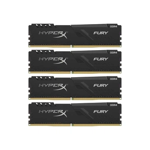 Модуль пам'яті для комп'ютера DDR4 128GB (4x32GB) 3200 MHz HyperX Fury Black Kingston Fury (ex.HyperX) (HX432C16FB3K4/128) зображення 1