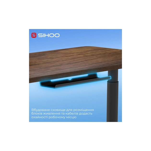 Комп'ютерний стіл Sihoo D05 Walnut/Black (D05-104/D05-107) - picture 11