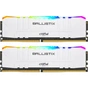 Модуль пам'яті для комп'ютера DDR4 16GB (2x8GB) 3200 MHz Ballistix White RGB Micron (BL2K8G32C16U4WL) - уменьшенное изображение 1