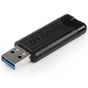 USB флеш накопичувач Verbatim 256GB PinStripe Black USB 3.0 (49320) - зменшене зображення 4