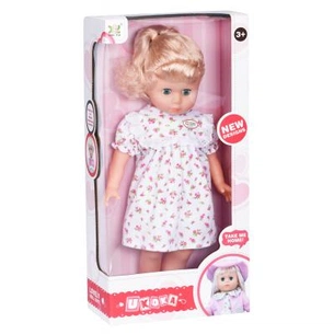 Лялька Same Toy біле плаття в рожеву квіточку 45 см (8010BUt-1) зображення 1