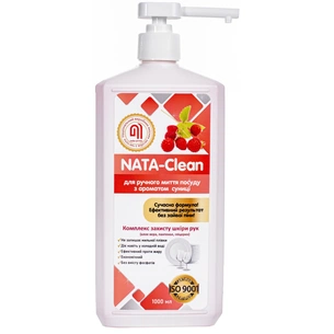 Засіб для ручного миття посуду Nata Group Nata-Clean З ароматом суниці 1000 мл (4823112601028) зображення 1