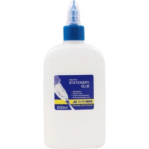 Клей Buromax Stationery glue, 200 мл, cap dispenser, JOBMAX (BM.4823) изображение 1