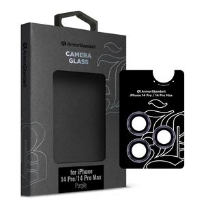 Скло захисне Armorstandart Camera glass Supreme Black Icon iPhone 14 Pro/14 Pro Max Purple (ARM76596) зображення 1