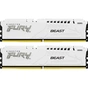 Модуль пам'яті для комп'ютера DDR5 32GB (2x16GB) 5200 MHz FURY Beast White Kingston Fury (ex.HyperX) (KF552C40BWK2-32) - зменшене зображення 1