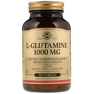 Вітамін Solgar L-Глютамин, L-Glutamine, 1000 мг, 60 таблеток (SOL-01254) зображення 1