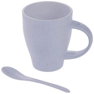 Чашка Voyager бамбукова 330 мл з ложкою світло-блакитний (V0847-23) зображення 1