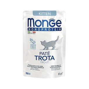 Паштет для котів Monge Cat Monoprotein Kitten форель 85 г (8009470013727) зображення 1