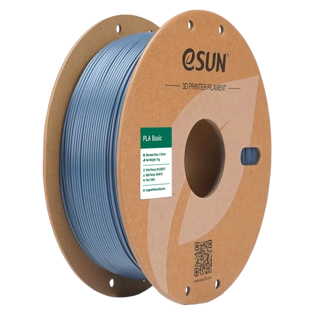 Пластик для 3D-принтера eSUN PLA BASIC 1,75mm 1kg GREY (PLA-BASIC175H1P1) - изображение 1