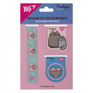 Закладки для книг Yes магнітні Pusheen 3 шт (708349) зображення 1