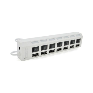Концентратор Voltronic USB 2.0 to 7xUSB with switches white (YT-H7SHS-W) зображення 1