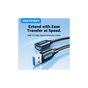 Дата кабель USB 3.2 AM/AF 0.5m 10Gbps PVC black Vention (CBOBD) - зменшене зображення 2