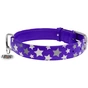 Нашийник для тварин WAUDOG Glamour з QR паспортом "Зірочка" S Ш 20 мм Д 30-39 см фіолетовий (35869) - зменшене зображення 2
