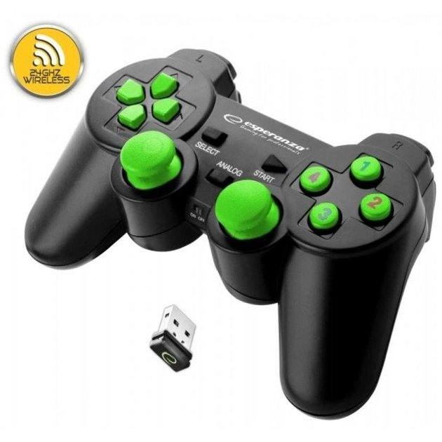 Геймпад Esperanza Gladiator PC/PS3 Black-Green (EGG108G) - зображення 1