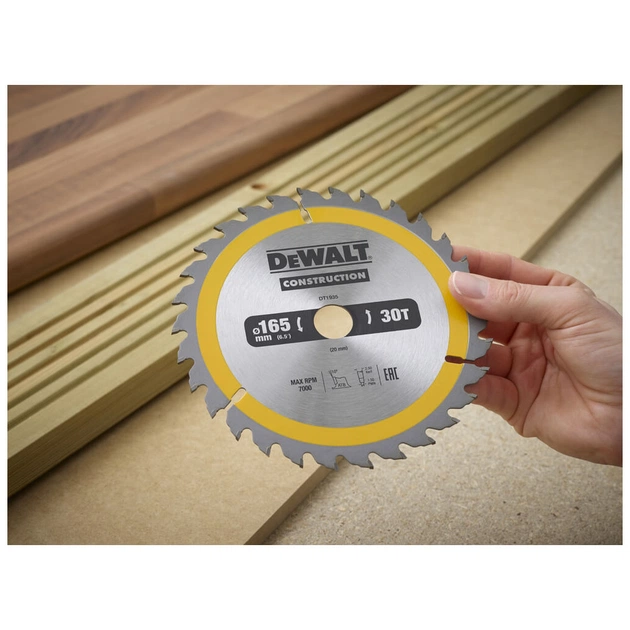 Диск пильний DeWALT CONSTRUCTION, 165х20 мм, 30z (ATB), 10 гр. (DT1935) - picture 3