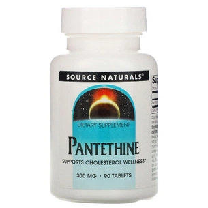 Вітамін Source Naturals Пантетин, Pantethine, 300 Мг, 90 таблеток (SNS-02066) зображення 1