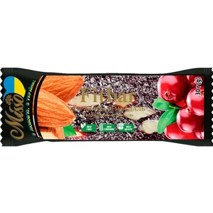 Батончик Misso Fitbar Журавлина и Мигдаль 30 г (4820232570449) зображення 1