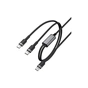 Дата кабель USB-C to 2xUSB-C 1.2m 100W nylon black Acefast (6974316285120) - зменшене зображення 2