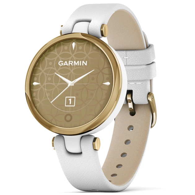 Смарт-годинник Garmin Lily, LightGold, White, Leather (010-02384-B3) - изображение 1