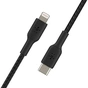 Дата кабель USB 2.0 AM to Lightning 1.0m BRAIDED black Belkin (CAA004BT1MBK) - зменшене зображення 4