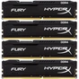 Модуль пам'яті для комп'ютера DDR4 64GB (4x16GB) 2400 MHz HyperX FURY Black Kingston Fury (ex.HyperX) (HX424C15FBK4/64) - уменьшенное изображение 1