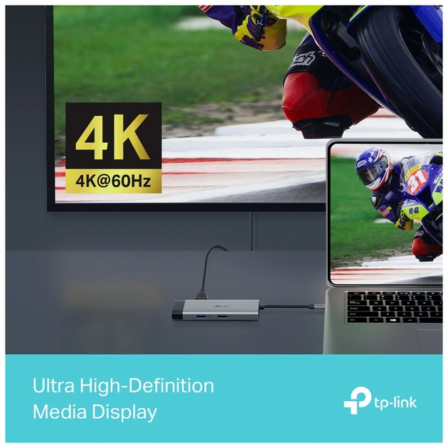 Концентратор TP-Link USB 3.0 6-in-1 2xUSB 3.0 + 1xUSB-C + 1xHDMI + 1xRJ45 + PD 100W (UH6120C) - picture 7