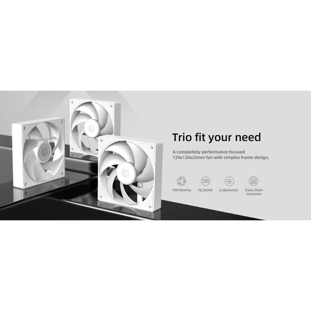 Кулер до корпусу ID-Cooling AF-125-W TRIO - зображення 10