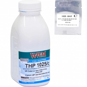 Тонер WWM HP CLJ CP1025 35г Cyan + chip (TC1025C) зображення 1