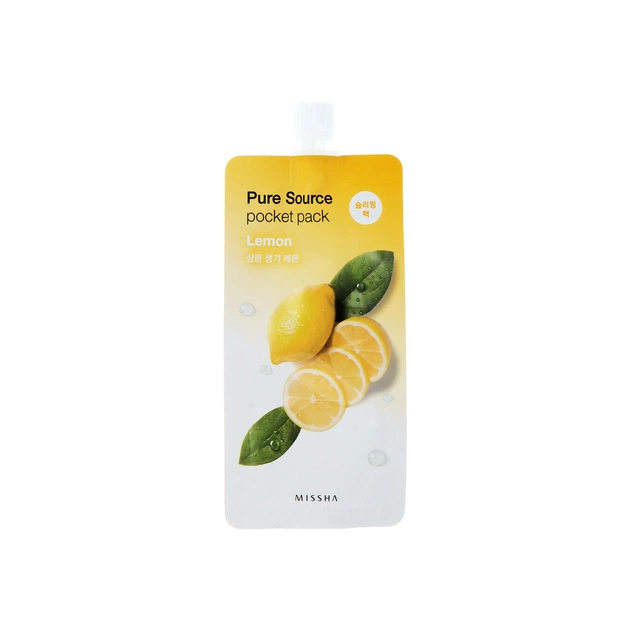 Маска для обличчя Missha Pure Source Pocket Pack Lemon Нічна з екстрактом лимона 10 мл (8806185781879) - зображення 1