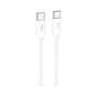 Дата кабель USB-C to USB-C 1.0m Magic silicone PD 60W X87 white HOCO (6931474783264) - зменшене зображення 1