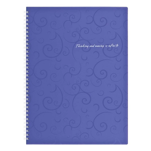Блокнот Buromax spiral side, А4, 80sheets, Barocco, square, violet (BM.2446-607) - изображение 1