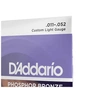 Струни для гітари D'Addario Phosphor Bronze Custom Light (11-52) (EJ26) - зменшене зображення 4