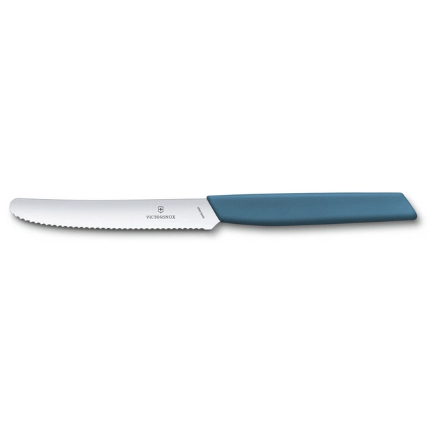 Кухонний ніж Victorinox Swiss Modern TomatoSausage 11см Blue (6.9006.11W2) - зображення 1