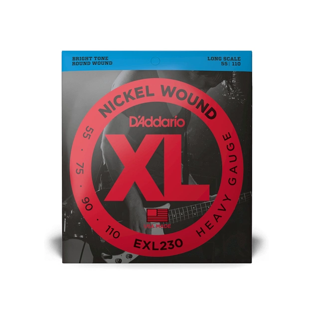 Струны для гитары D'Addario XL Nickel Wound Bass Heavy (55-110) (EXL230) - изображение 1