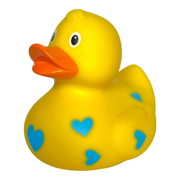 Игрушка для ванной Funny Ducks Утка Желтая в голубых сердечках (0905) - изображение 1