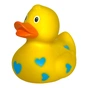 Игрушка для ванной Funny Ducks Утка Желтая в голубых сердечках (0905) - уменьшенное изображение 1