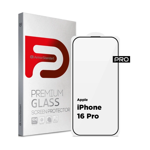 Стекло защитное Armorstandart Pro Apple iPhone 16 Pro with mesh (ARM87027) - изображение 1