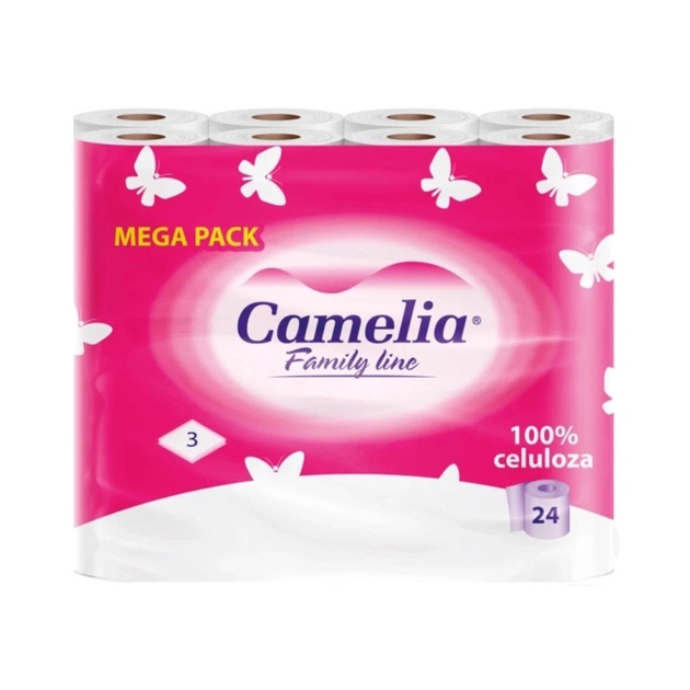 Туалетний папір Camelia 3 шари 24 рулони (8606103756244) - изображение 1