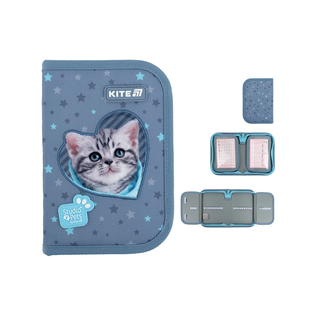 Пенал Kite 622-3 Studio Pets, 1 відділення, 2 відвороти (SP25-622-3) - изображение 1