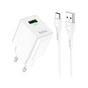 Зарядний пристрій HOCO C98A Proton USB QC3.0 + cable USB to USB-C White (6931474766878) - зменшене зображення 1