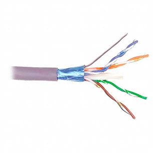 Кабель сетевой Kingda FTP 305м, cat 5e, CU, 4 pairs, 24AWG, LSZH, violet (KDFT8004-LSZH) изображение 1