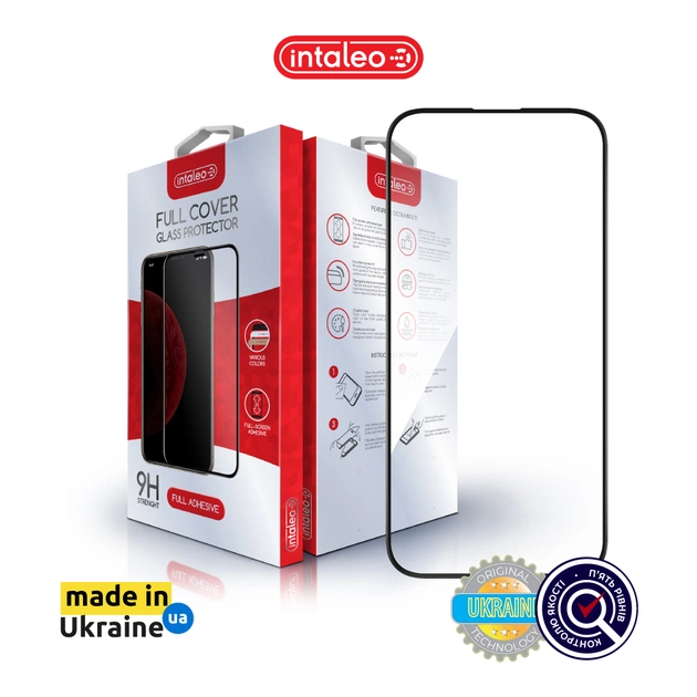 Стекло защитное Intaleo Full Glue Apple iPhone 16 Black (1283126593789) - изображение 1