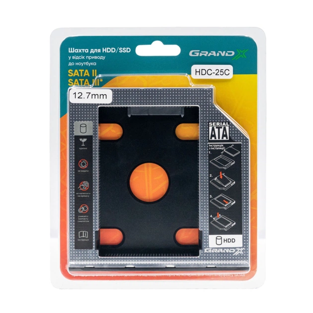 Фрейм-перехідник Grand-X HDD 2,5'' SATA2/SATA3 (HDC-25С) - picture 3