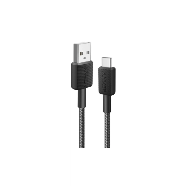 Дата кабель USB 2.0 AM to USB-C 0.9m 322 Black Anker (A81H5G11) - изображение 1