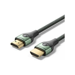 Кабель мультимедійний HDMI M to HDMI M 1.0m 8K ultra thin cotton braided green Vention (ALOGF) зображення 1
