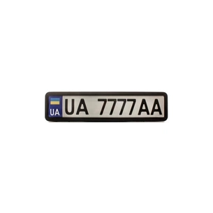 Рамка номерного знака CarLife чорна глянцева (NH430) зображення 1