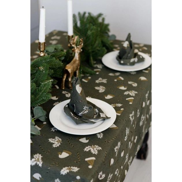 Скатертина Прованс Шапочки на зеленому 136х136 см (036854) - picture 2