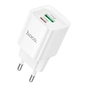 Зарядний пристрій HOCO C147A Charm 1xUSB-C PD20W + 1xUSB QC3.0 White (6942007630276) - зменшене зображення 1