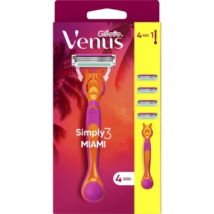 Бритва Gillette Simply Venus 3 Miami з 4 змінними картриджами (8700216878333) изображение 1