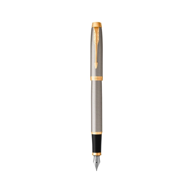 Ручка пір'яна Parker IM 17 Brushed Metal GT FP F (22 211) - зображення 1